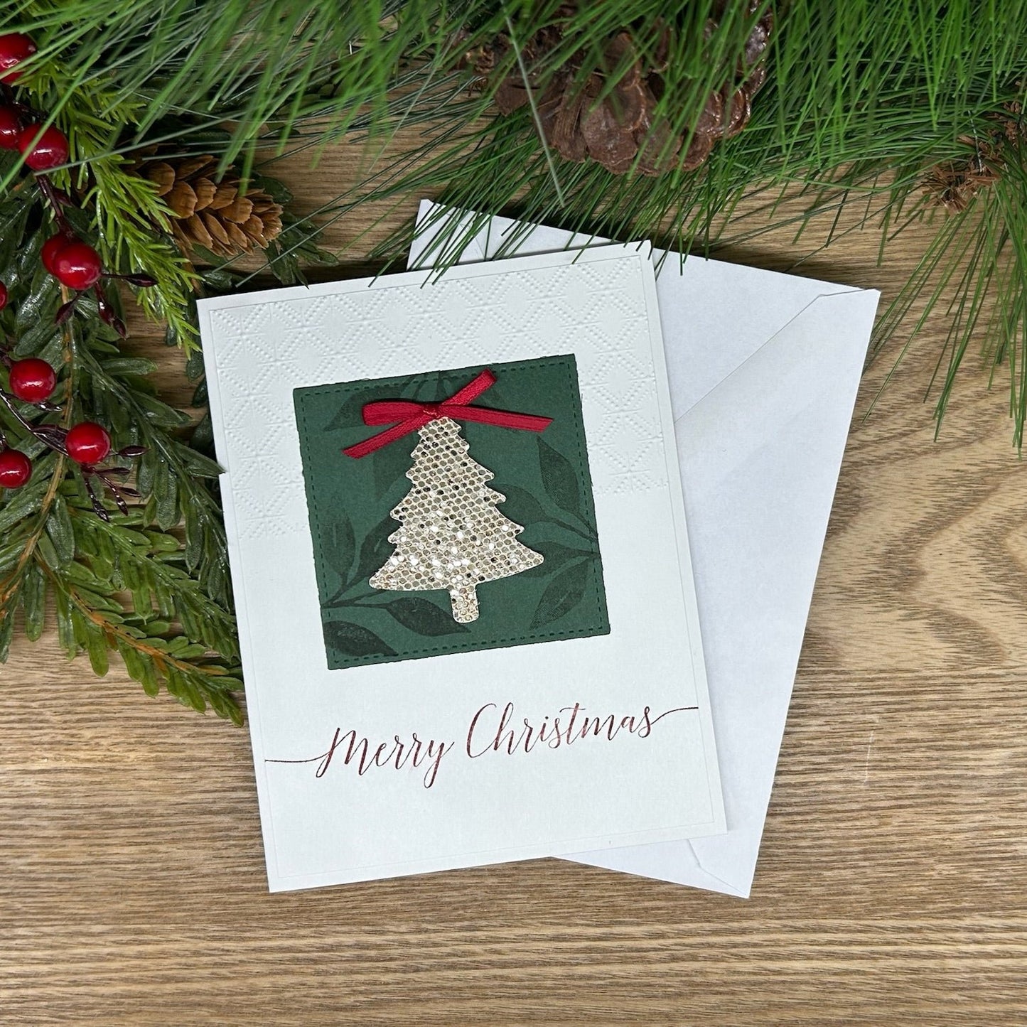Sparkling Christmas Tree Handmade Card