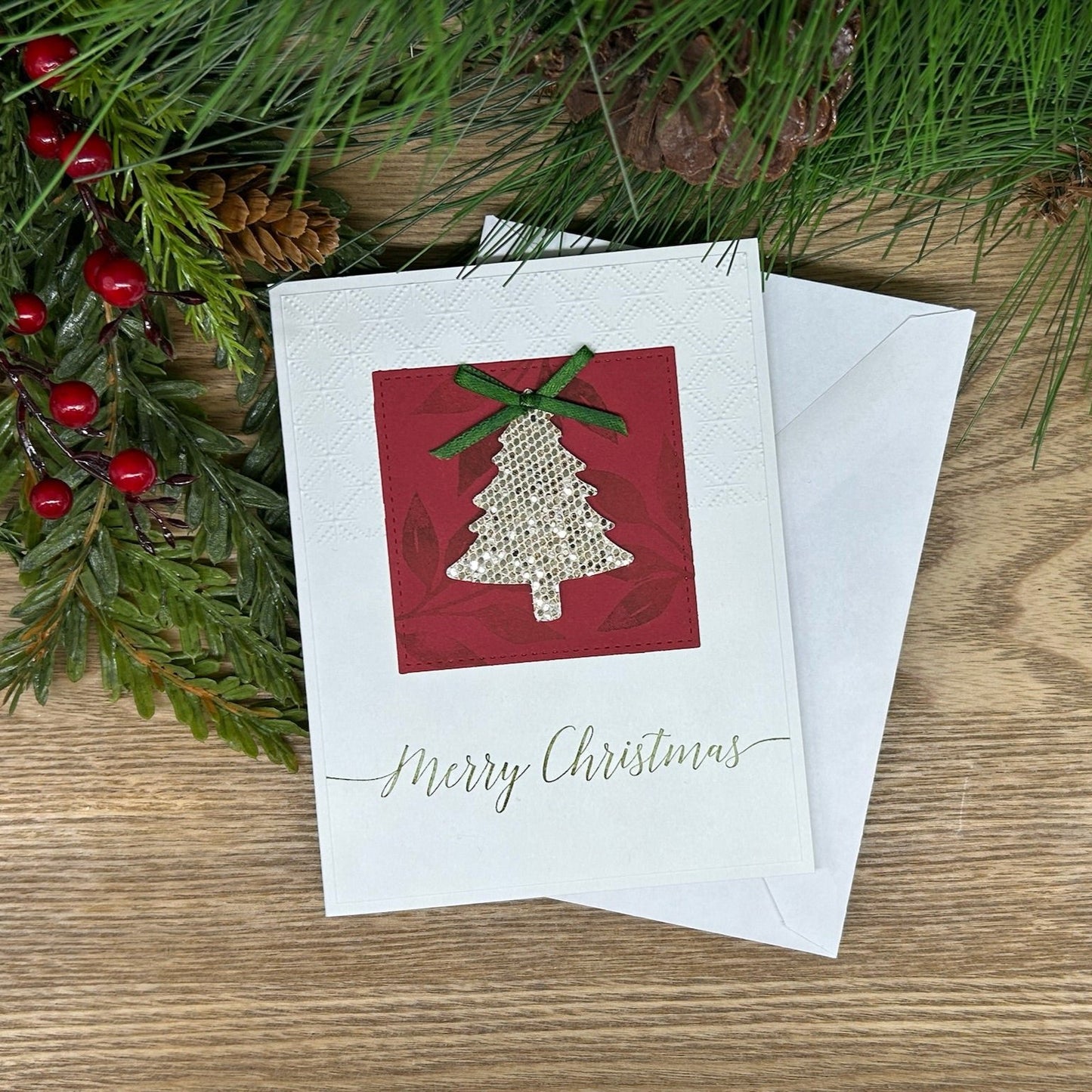 Sparkling Christmas Tree Handmade Card