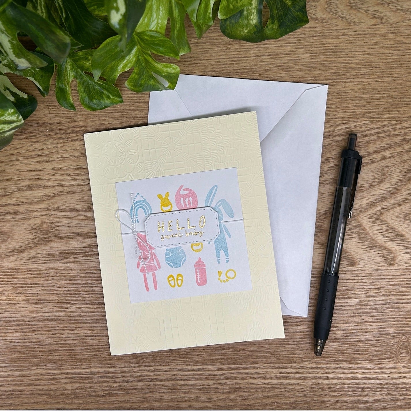 Hello Sweet Baby Handmade Card