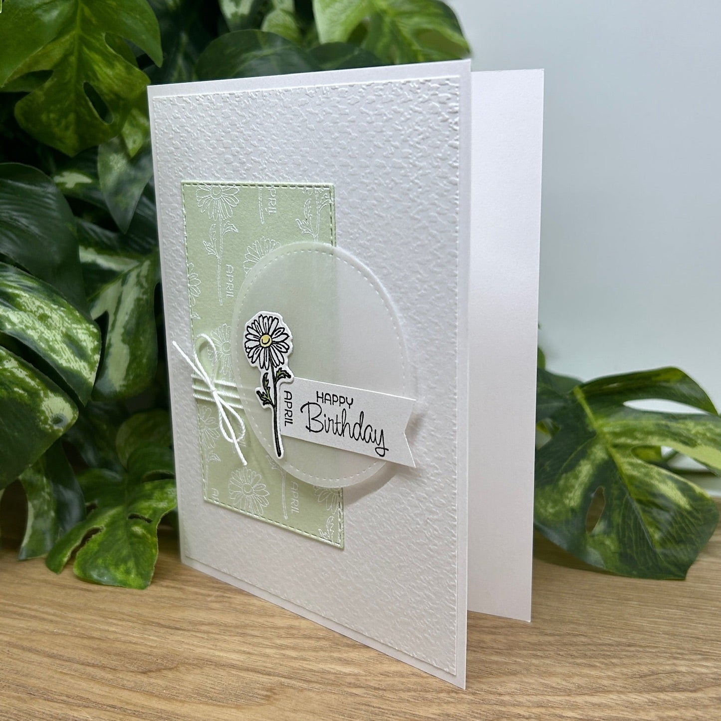 Birth Month Flower Handmade Card