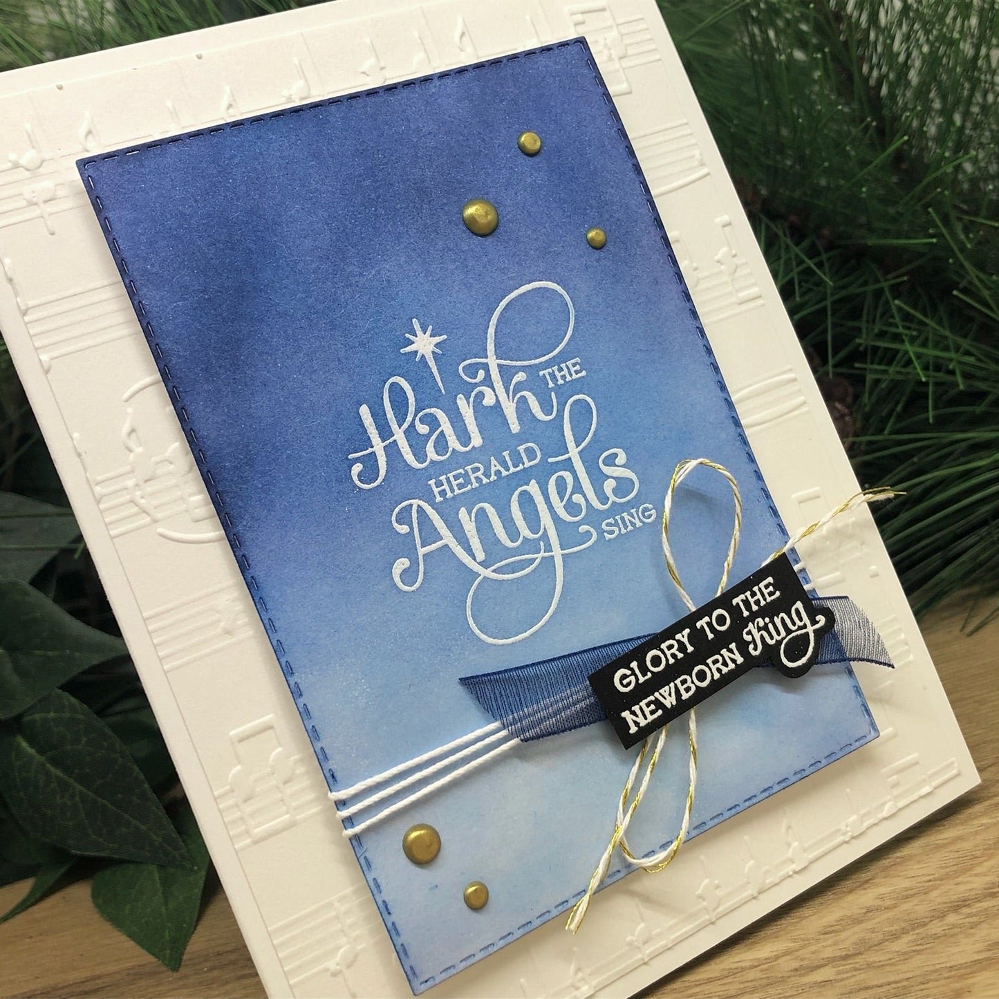 Hark the Herald Handmade Christmas Card