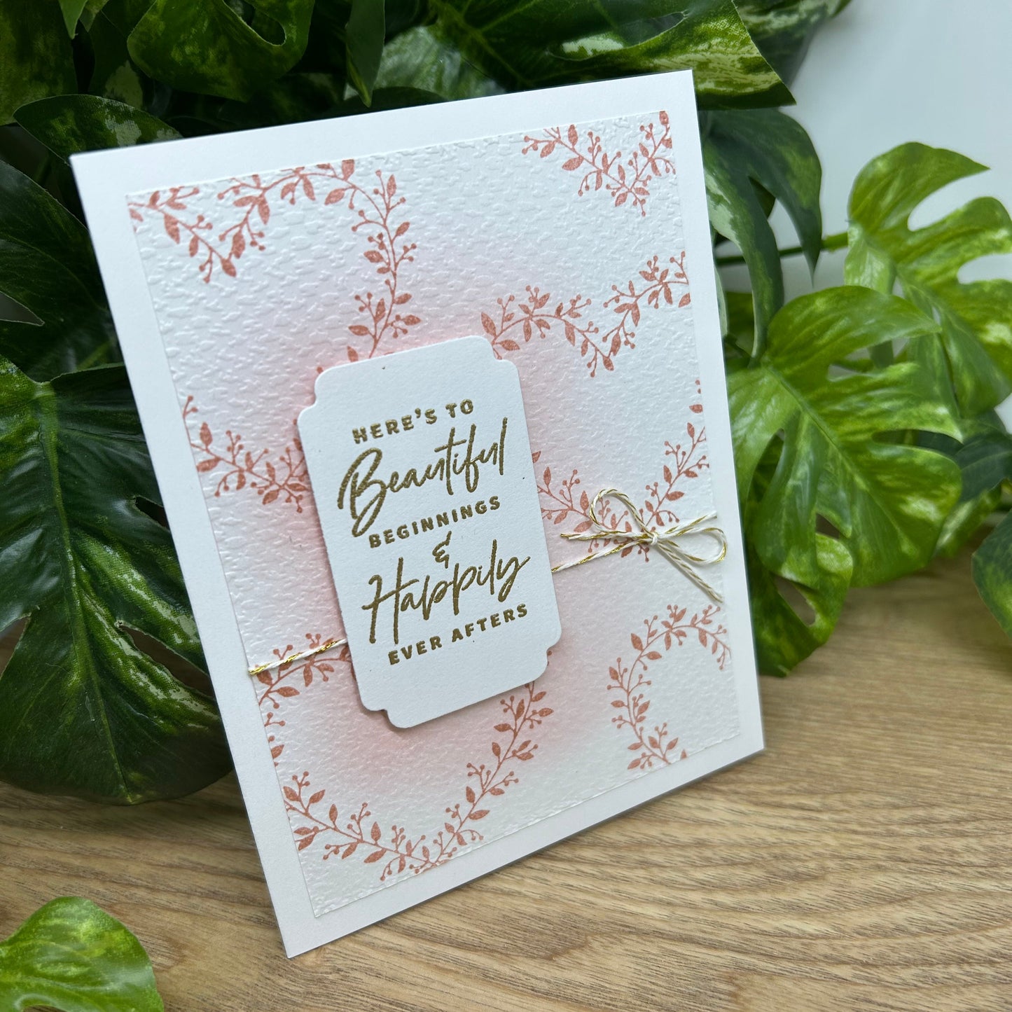 Floral Heart Wedding Card