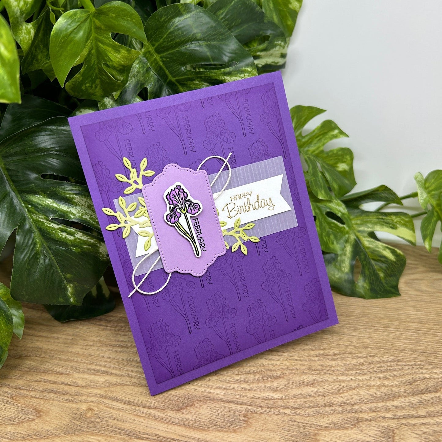 Birth Month Flower Handmade Card