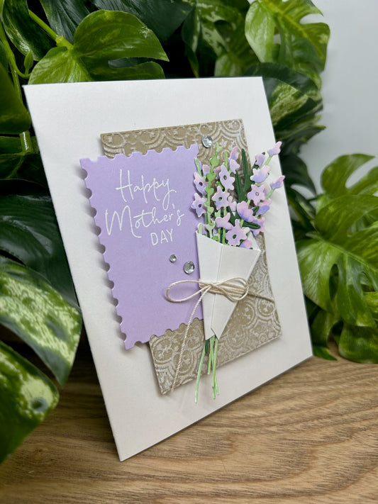 Lavender Mother's Day Handmade Card