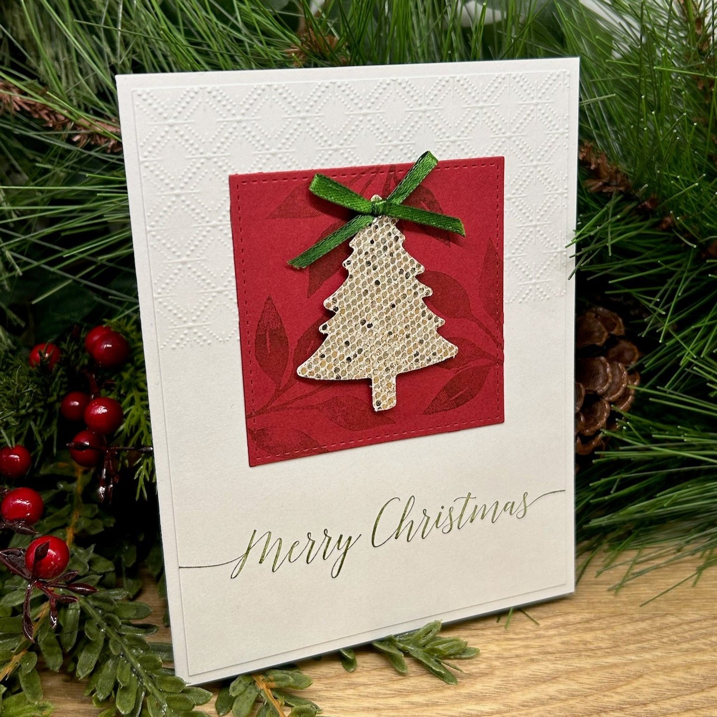 Sparkling Christmas Tree Handmade Card