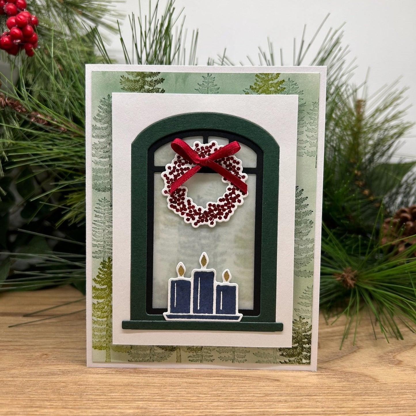Window Wishes Handmade Christmas Card