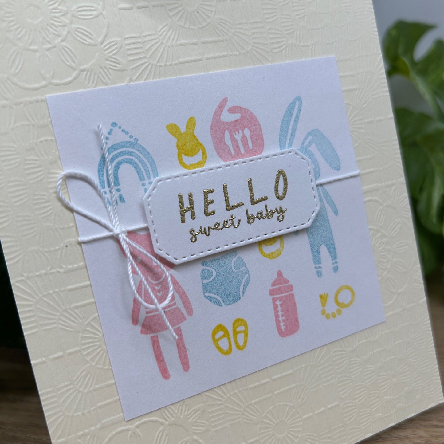 Hello Sweet Baby Handmade Card