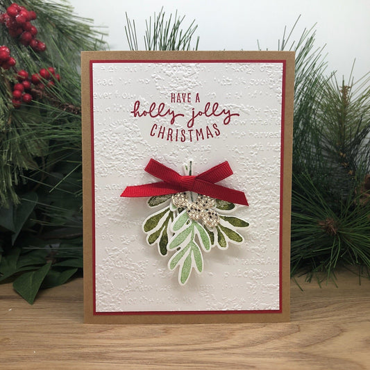 Holly Jolly Christmas Handmade Card