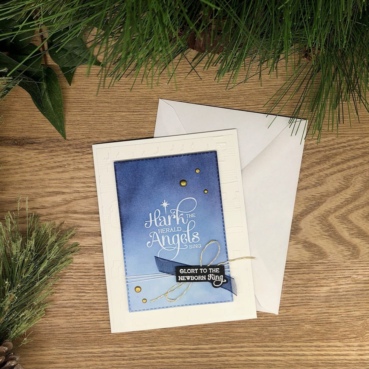 Hark the Herald Handmade Christmas Card