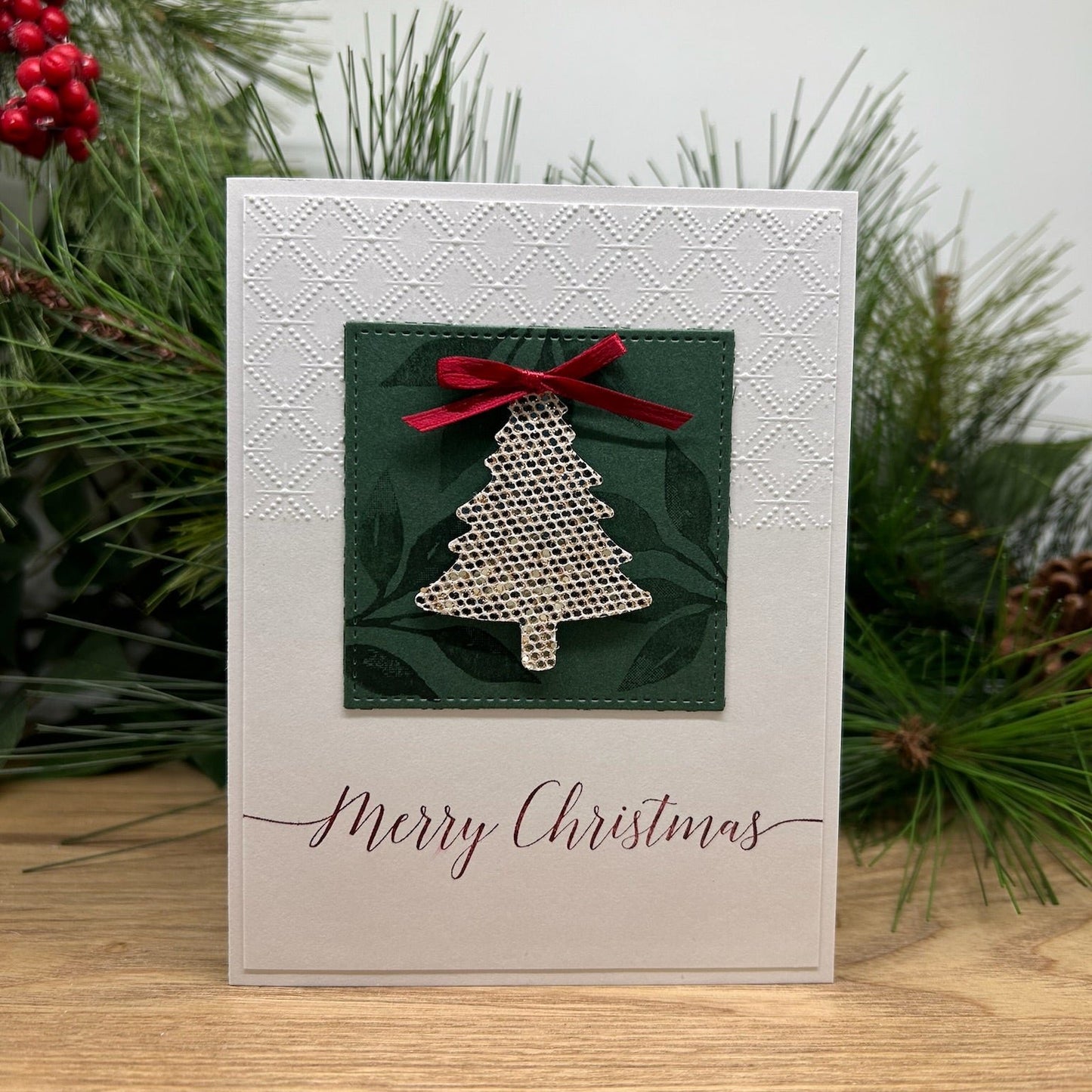 Sparkling Christmas Tree Handmade Card