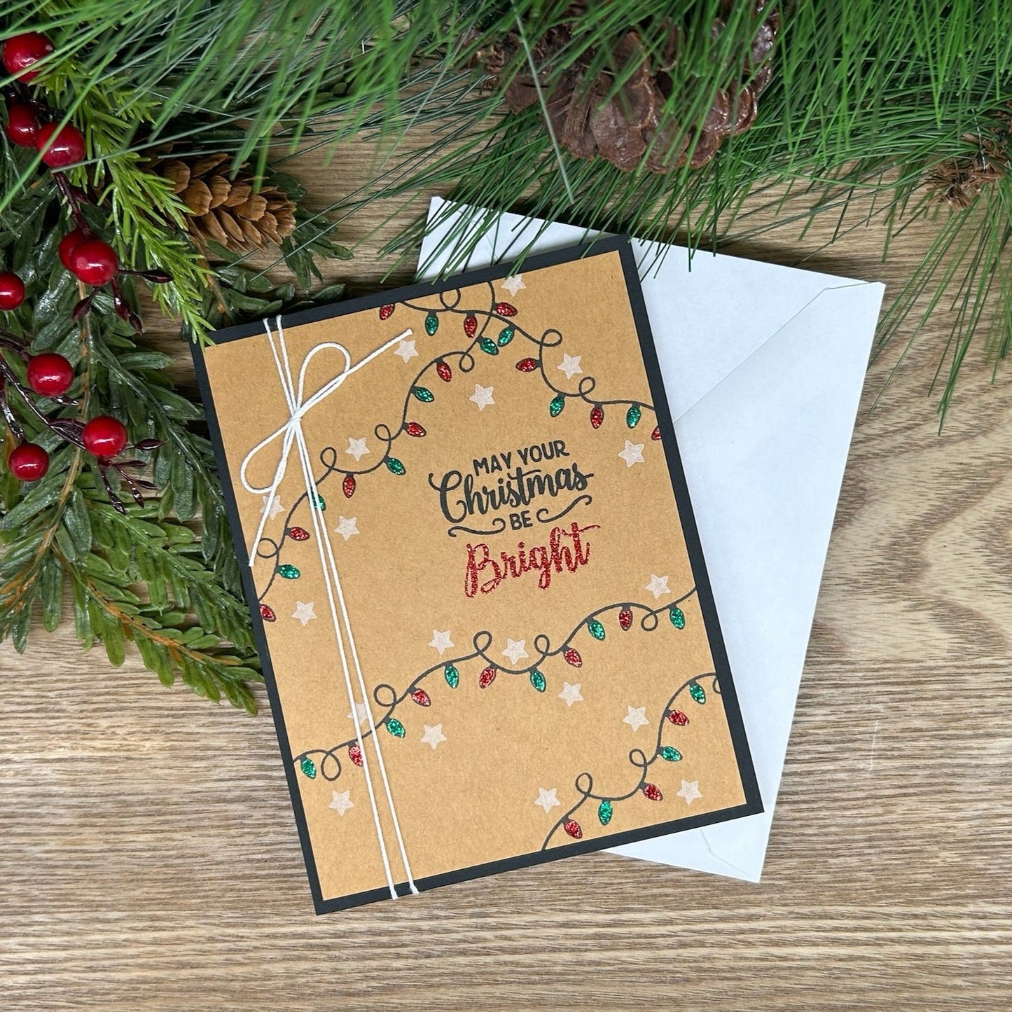 Bright Lights Handmade Christmas Card