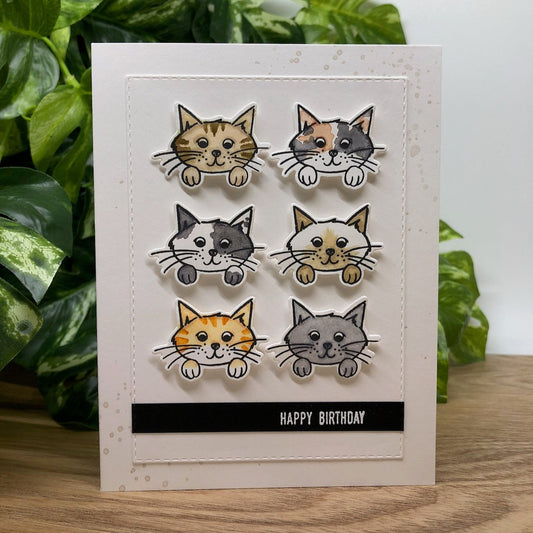 Kitty Cat Handmade Birthday Card