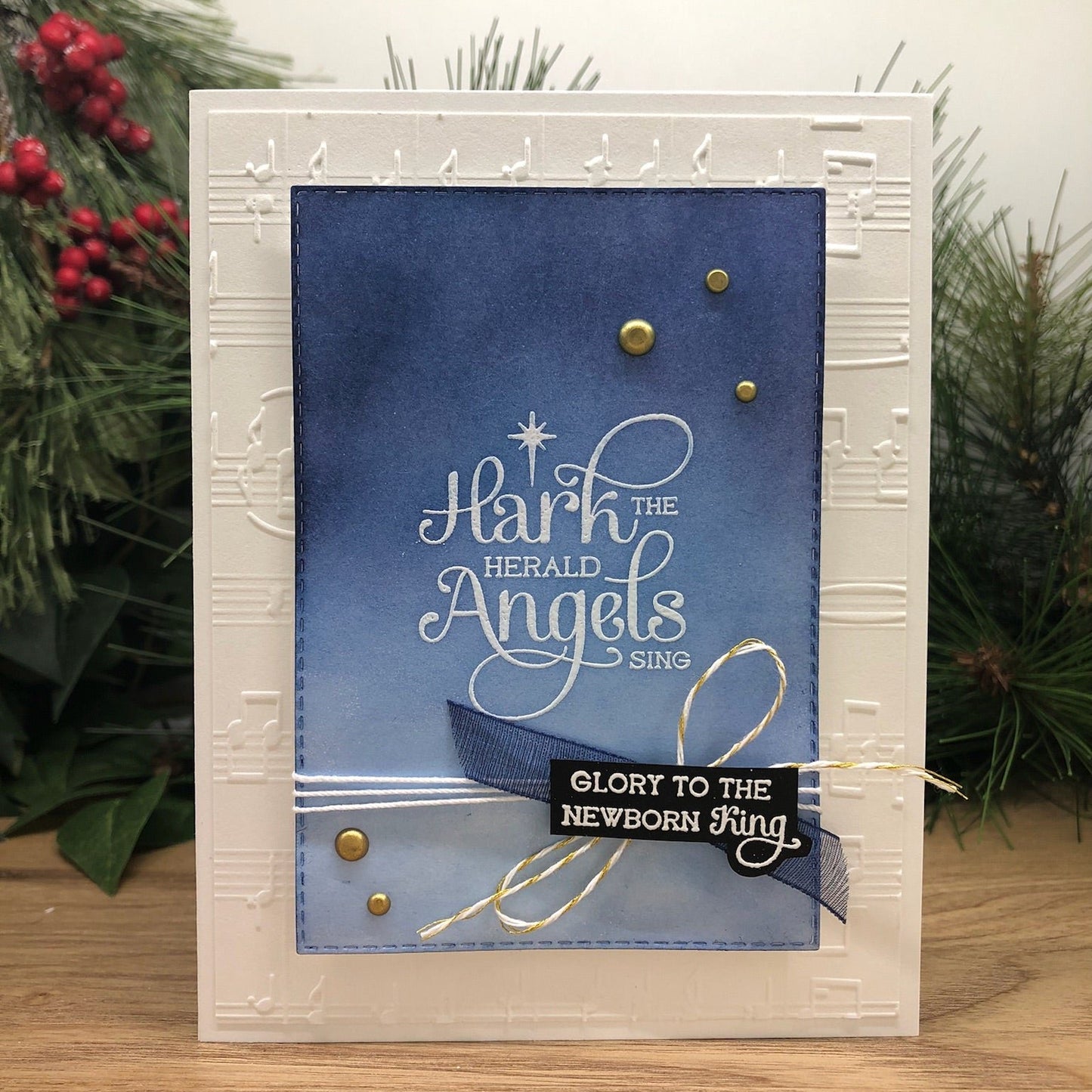 Hark the Herald Handmade Christmas Card
