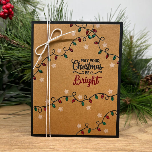 Bright Lights Handmade Christmas Card