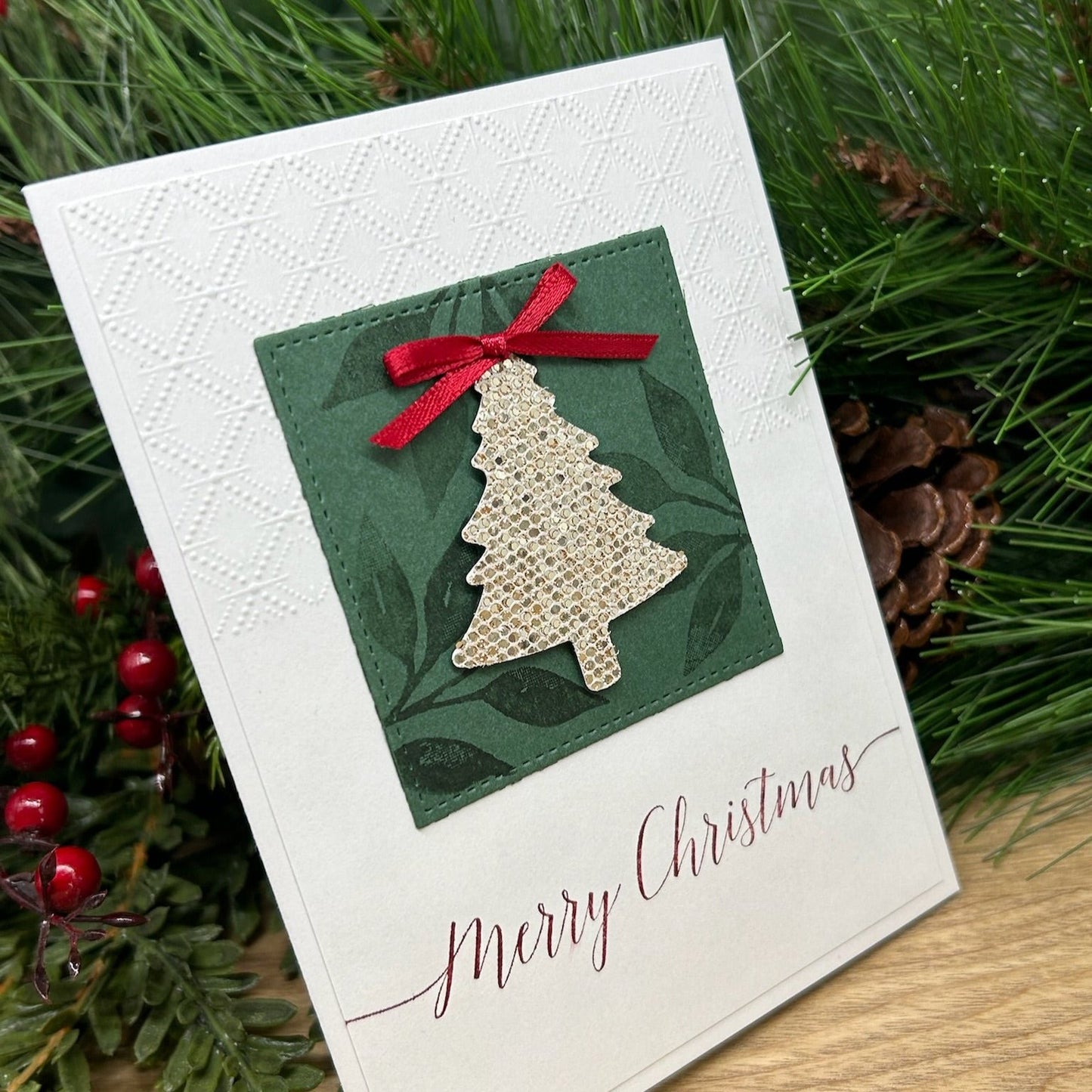Sparkling Christmas Tree Handmade Card