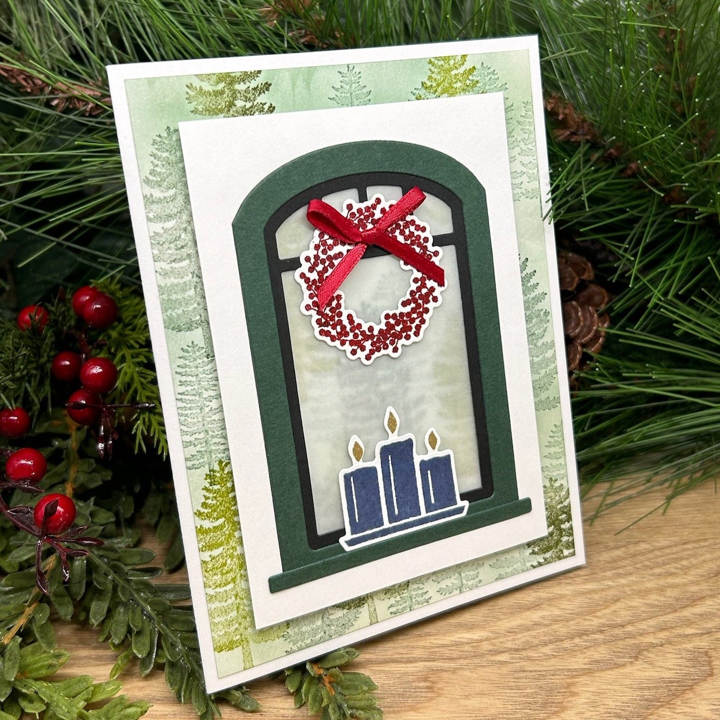 Window Wishes Handmade Christmas Card