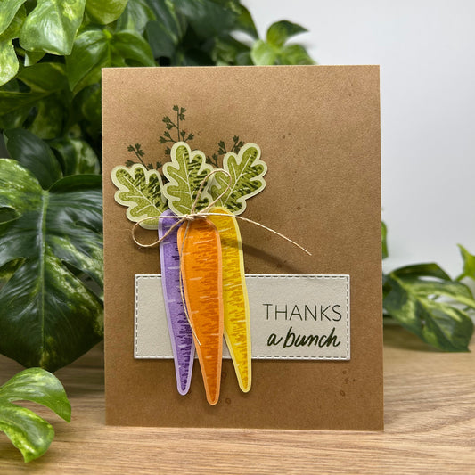 Thanks A Bunch Carrots Handmade Card