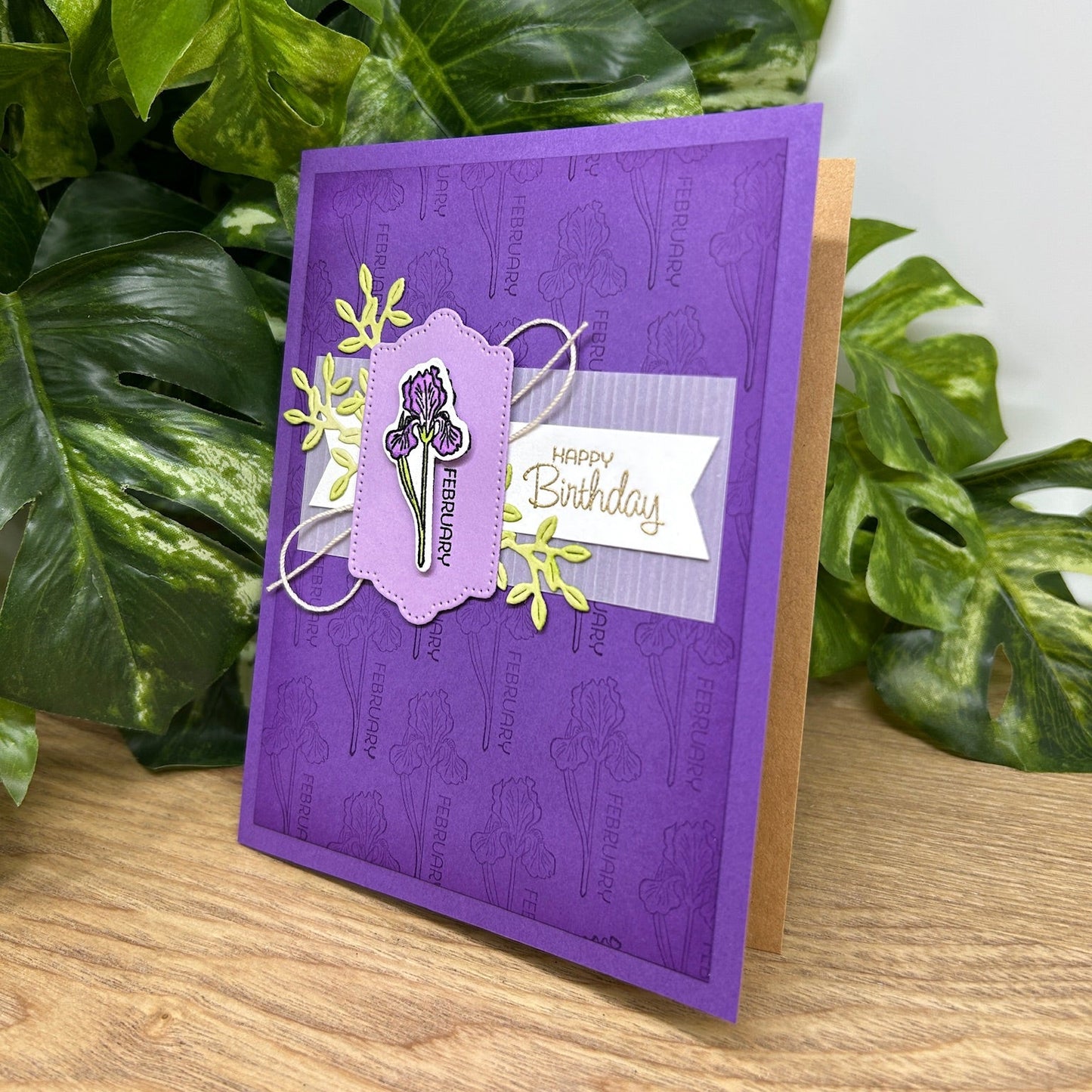 Birth Month Flower Handmade Card