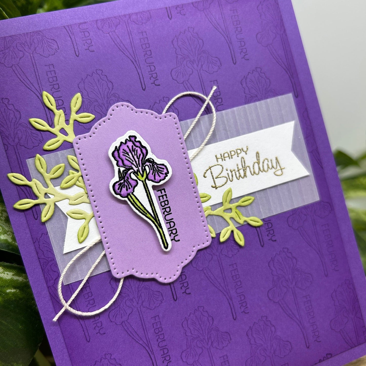 Birth Month Flower Handmade Card