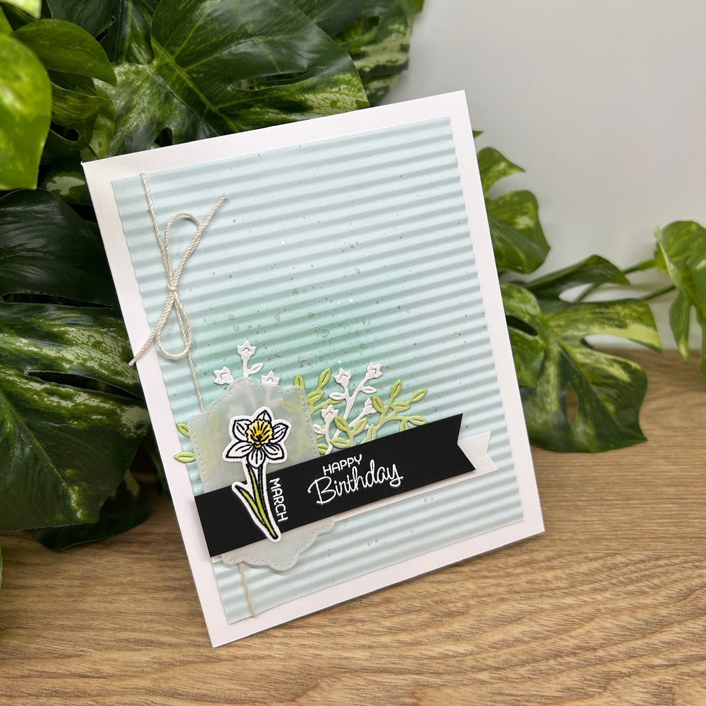Birth Month Flower Handmade Card