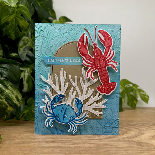 Lobster Crab Birthday Card