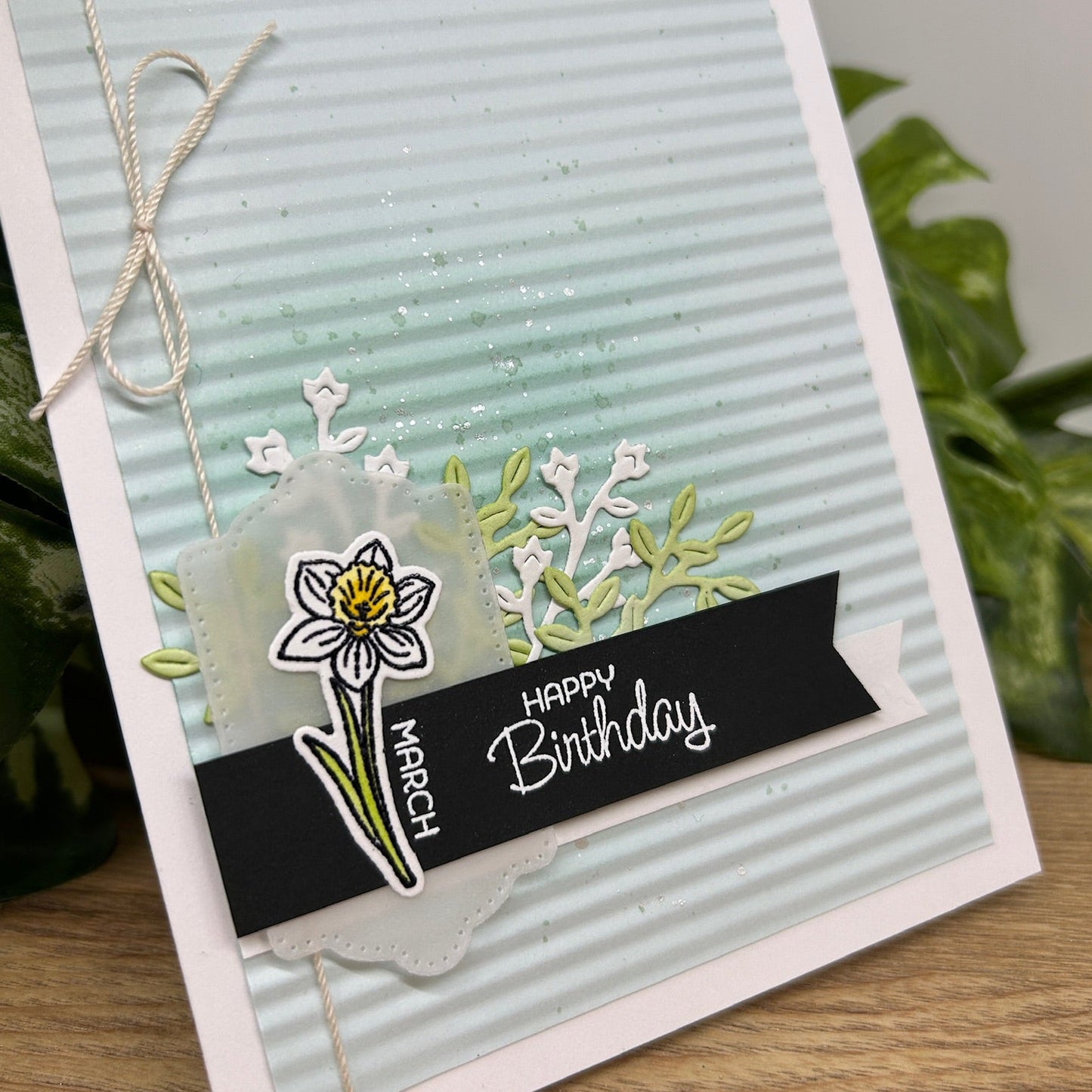 Birth Month Flower Handmade Card