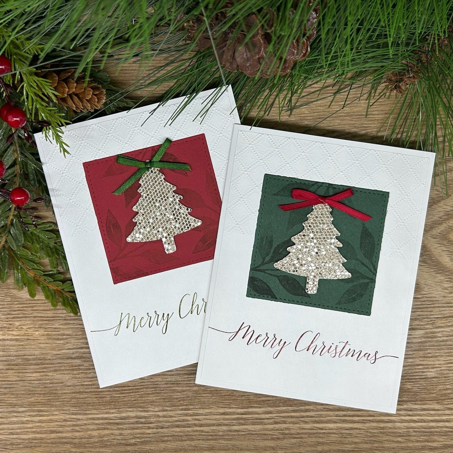 Sparkling Christmas Tree Handmade Card