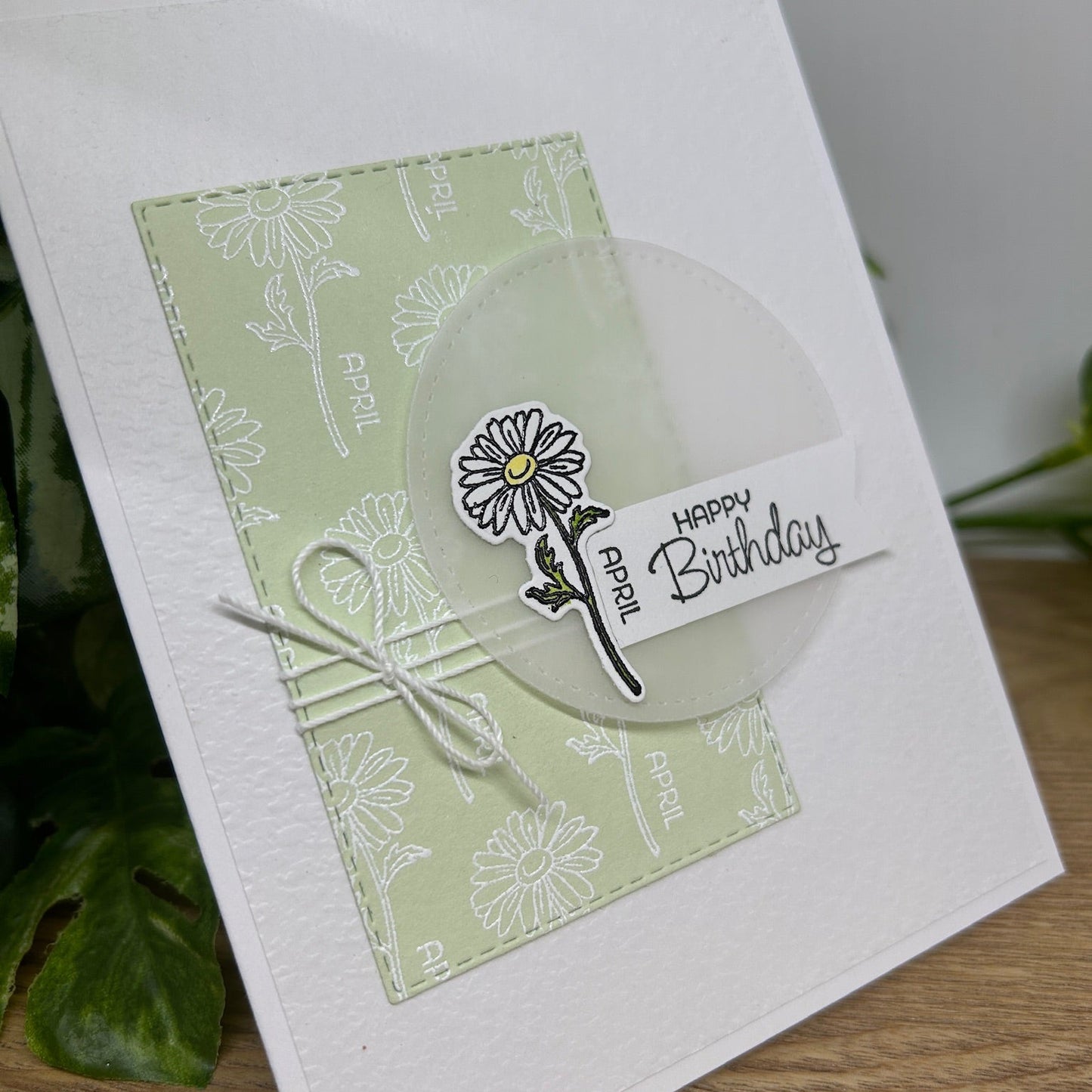 Birth Month Flower Handmade Card