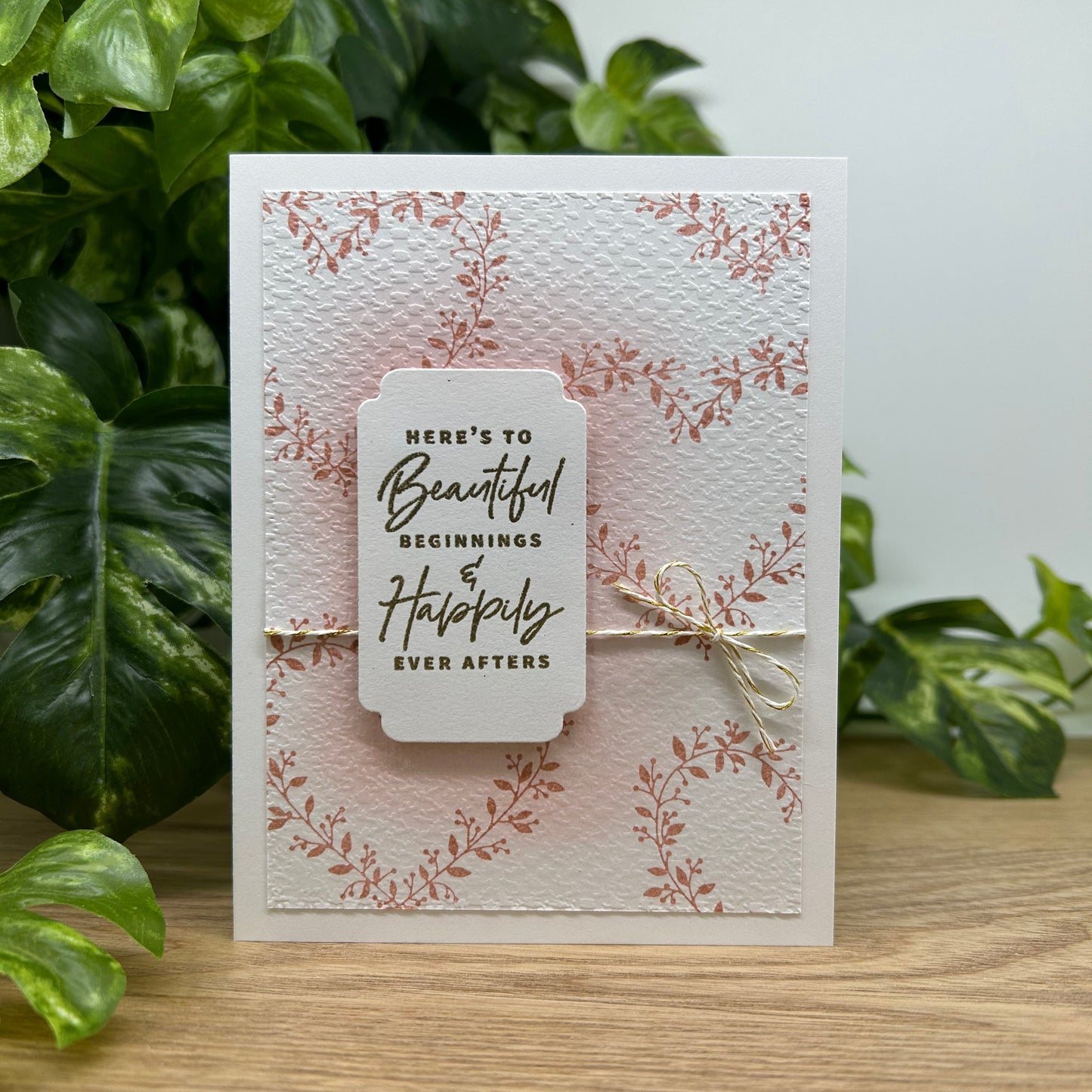 Floral Heart Wedding Card