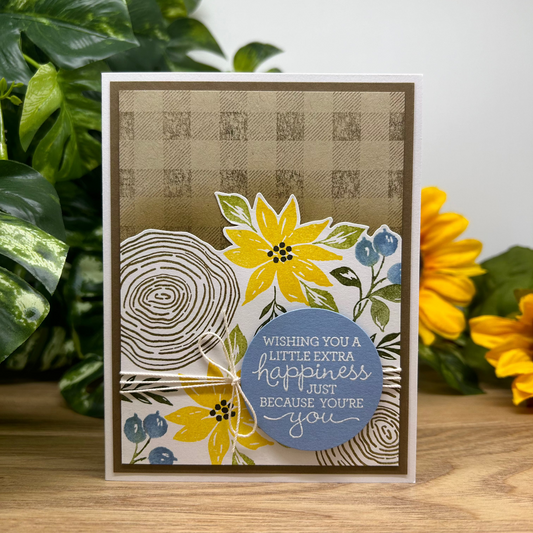 Rustic Happiness Handmade Card